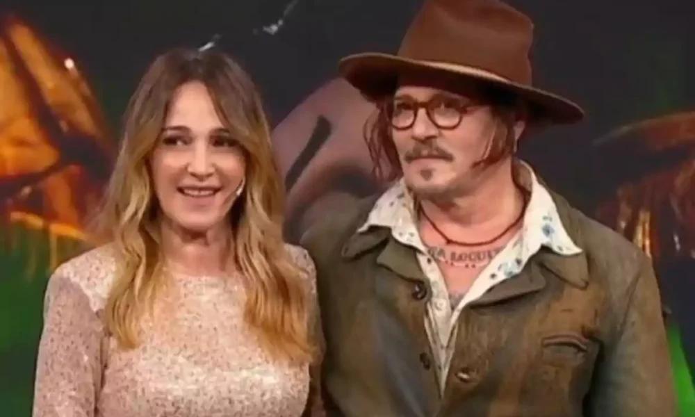El momento inesperado que vivió Johnny Depp en plena nota con Verónica Lozano