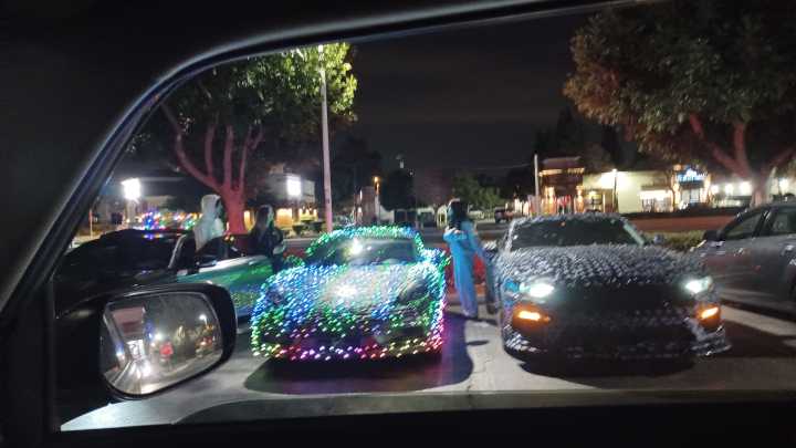 Can I put holiday lights on my car in California?