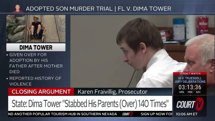 State: Dima Tower ‘Stabbed His Parents Over 140 Times’