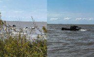 Ingresaron al Río de la Plata con una camioneta, los tapó el agua y tuvieron que rescatarlos