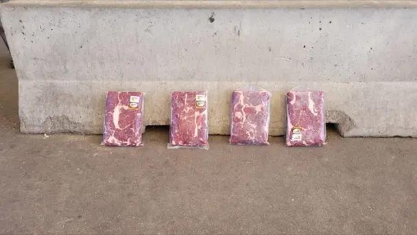 Patrulla Fronteriza asegura meta escondida en carne