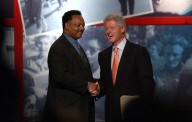 Bill, Hillary Clinton visit Rev. Jesse Jackson at Northwestern Memorial Hospital