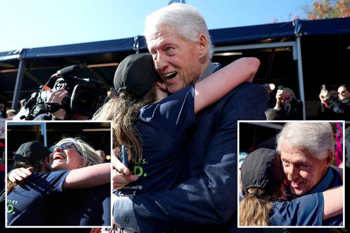 Bill Clinton shows up at NYC Marathon finish line with mysterious bandage