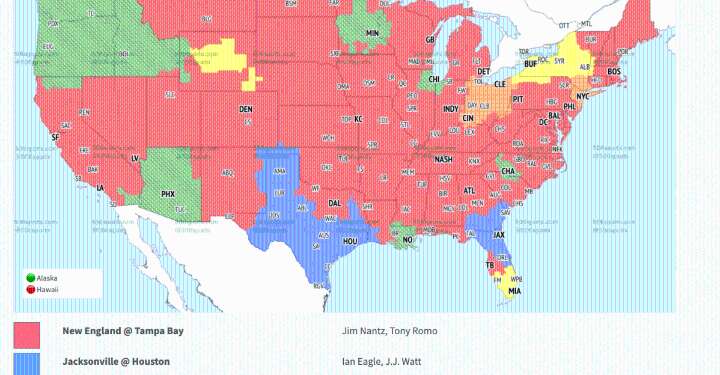 Seahawks vs. Cardinals NFL TV Week 10 coverage map and CBS commentators