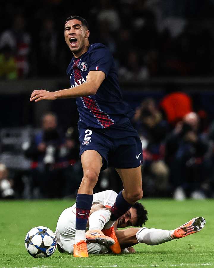 El mensaje de Luis Díaz a Hakimi tras lesionarlo en el duelo entre Bayern Múnich y PSG -