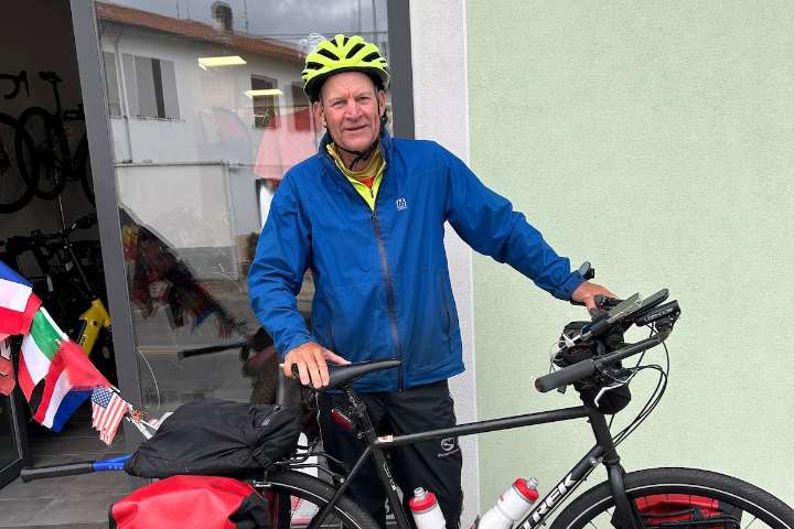 How an American tennis coach set out to become the oldest person to cycle around the planet