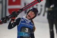 US ski star Shiffrin dominates 1st World Cup slalom of Olympic season for career win 102