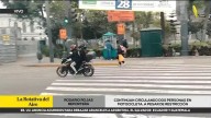 Siguen circulando dos personas en moto, pese a restricción en el marco del estado de emergencia en Lima y Callao
