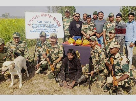 BSF nabs armed smugglers in Gurdaspur, recovers 11 kg heroin in major anti