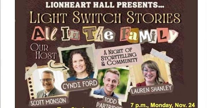 Next installment of 'Light Switch Stories' to focus on families at LionHeart Hall on Nov. 24