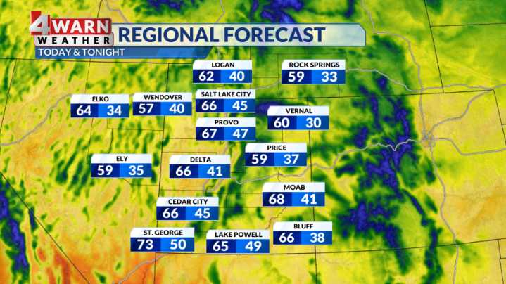 Increasing clouds and milder temperatures for midweek, changes arrive this weekend
