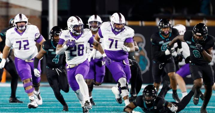 No. 20 James Madison routs Coastal Carolina 59-10 to complete perfect Sun Belt regular season