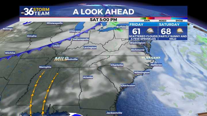 Pleasant fall weather into the late week