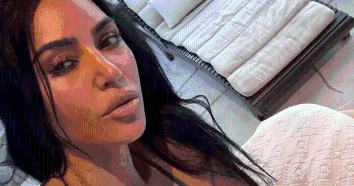 Kim Kardashian's Lacy SKIMS PJs Have Sheer 'Sexy' Twist in Video