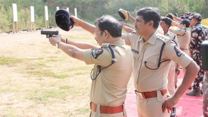 VC Sajjanar attends firing practice session in Hyderabad