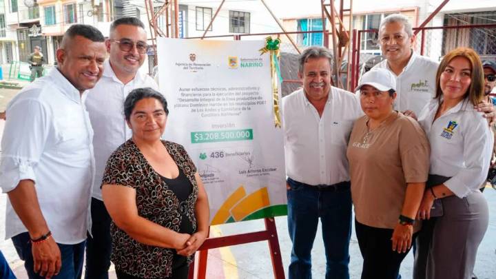 Nariño invierte más de $16.000 millones en proyectos productivos para la cordillera