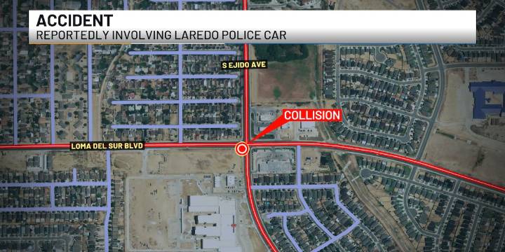 Laredo police unit reportedly involved in accident