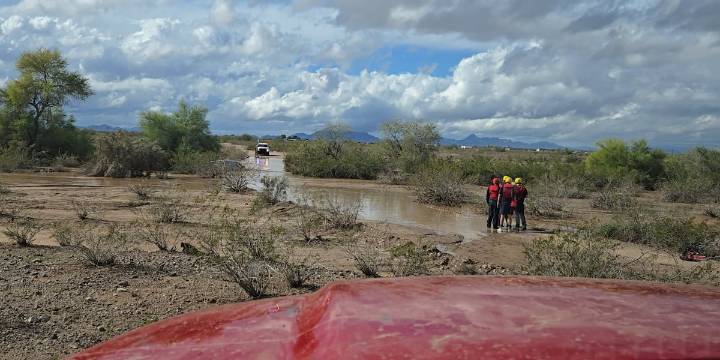 Rescuers save 2 people stuck in floodwaters near Tonopah