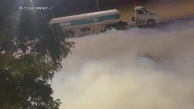 Ammonia gas leak from tanker truck in Oklahoma sickens dozens and forces evacuations