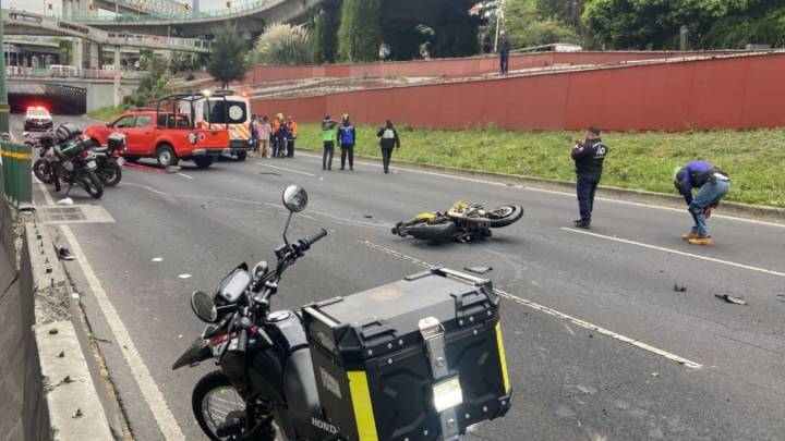 Muere motociclista tras fuerte choque en Periférico Sur, a la altura de San Jerónimo, iba a exceso de velocidad