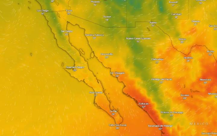 Clima en La Paz y Los Cabos, el jueves 20 de noviembre de 2025