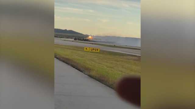 VIDEO: UPS plane bursts into flames on Louisville airport runway