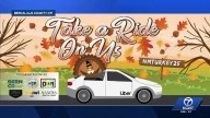 'Take a Ride on Us' offering safe rides home over Thanksgiving weekend