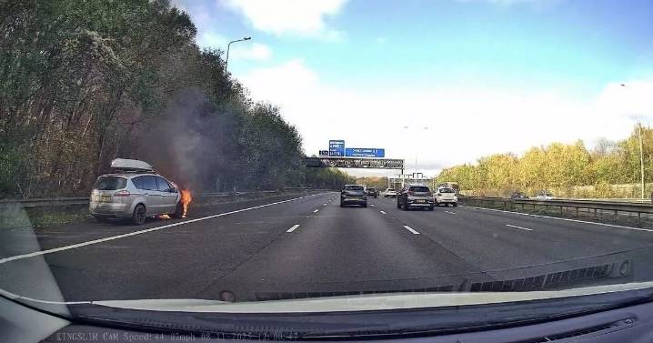 Vehicle fire shut M2 in Medway as emergency services sent to scene