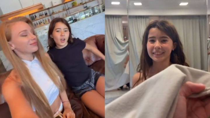 La hija de la China Suárez acompañó a Rocío Pardo en la elección de su vestido de novia