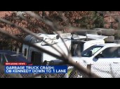 Overturned dump truck on OB Kennedy Expy causing delays