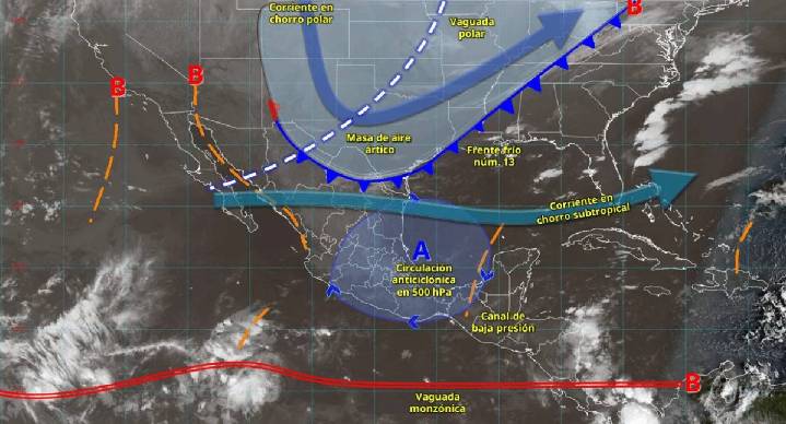 Frente Frío 13 provoca suspensión de clases en estos 48 municipios