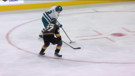 Hertl scores twice, Lindbom gets his 1st NHL win in the Knights' 4