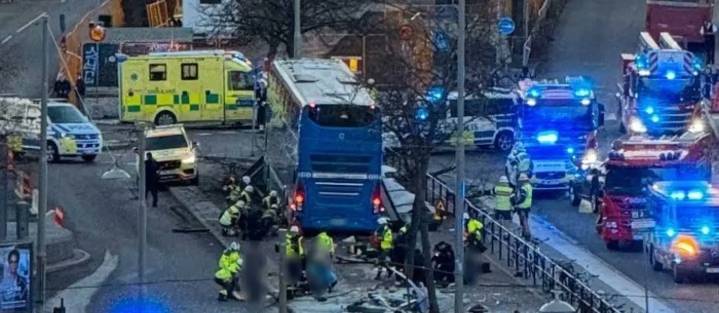 Several killed And Injured After Bus Crashes Into Busy Stockholm Bus Stop