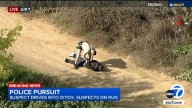 2 in custody after leading CHP on chase through Encino, ditching car in Sepulveda Basin Recreation Area