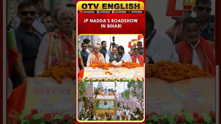 BJP National President JP Nadda Holds A Roadshow In Gayaji