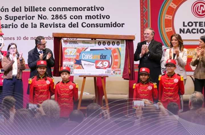 Conmemoran 49 años de la Revista del Consumidor con sorteo especial de la Lotería Nacional