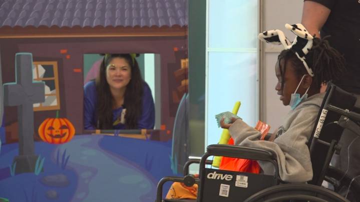 Children at Manning Family Hospital celebrate Halloween with costumes and candy