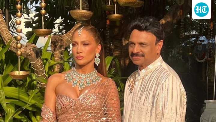 Jennifer Lopez stuns in a shimmery saree for Netra Mantena's Udaipur wedding