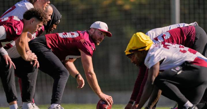 Kliff Kingsbury returns to Europe celebrating healthy Commanders offensive line