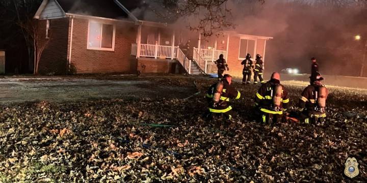 House fire closes road in La Vergne