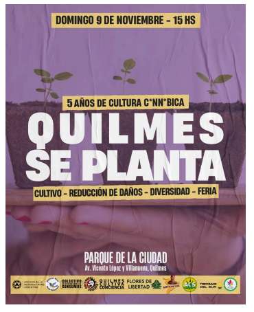 Un evento gratuito de «Quilmes Se Planta» en el Parque de la Ciudad