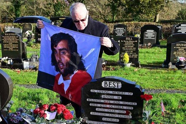 Family and fans gather at George Best’s grave to mark 20th anniversary of football star’s death