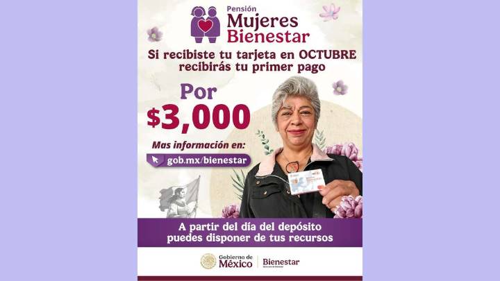 Del 18 al 21 de noviembre, pago a nuevas de pensión Mujeres Bienestar