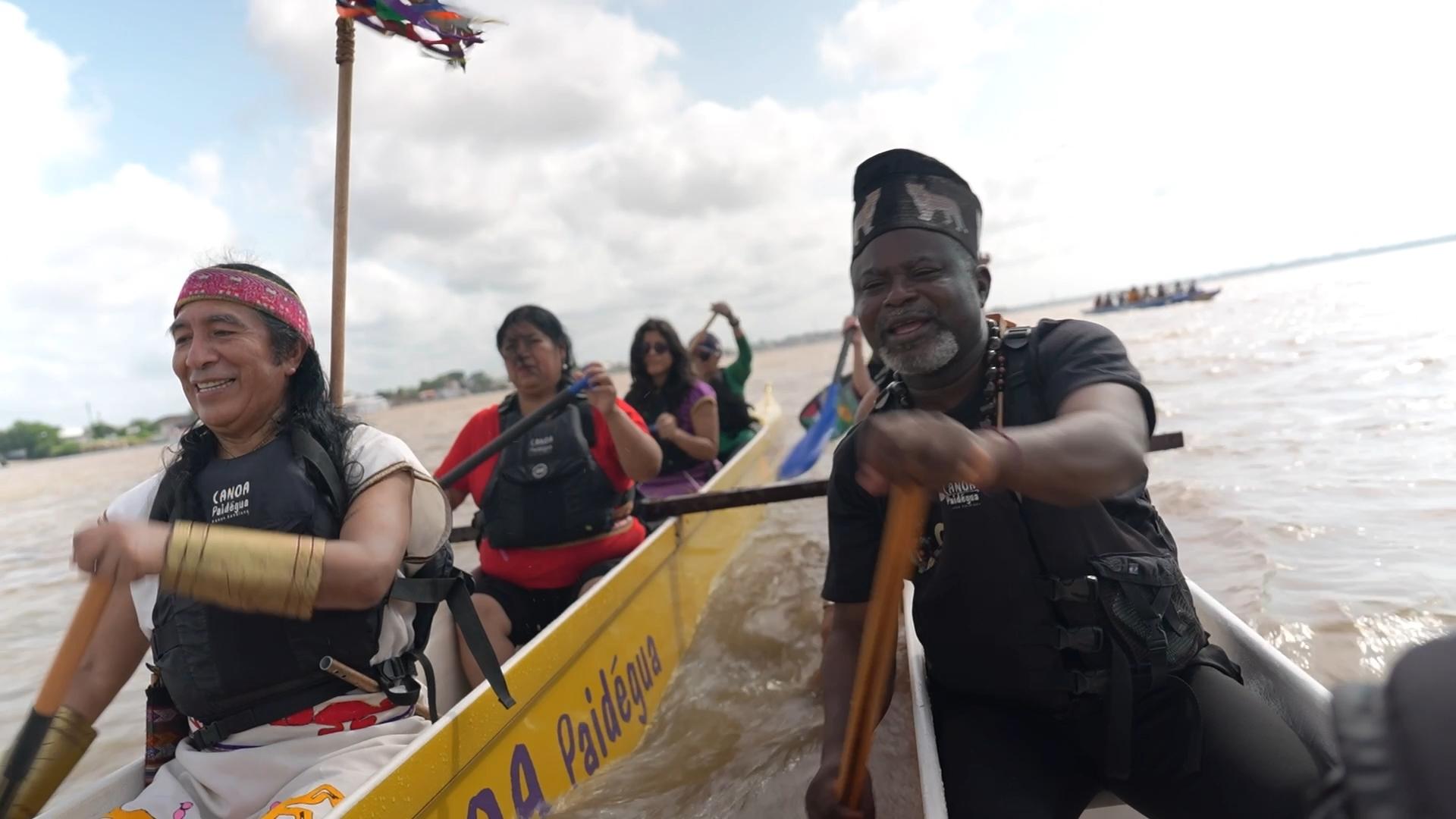 A flotilla kicks off the People's Summit, a global gathering aimed at unity on climate action