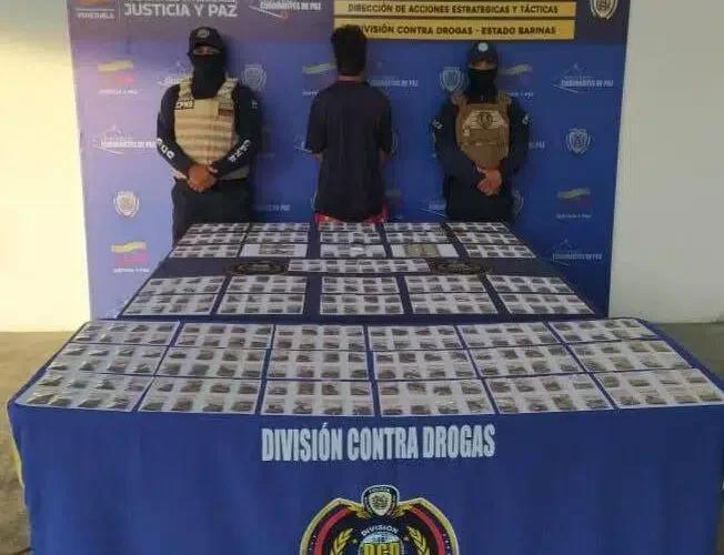 Detienen a un joven en Barinas con 340 envoltorios de marihuana