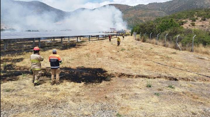 Incendio forestal consumió pastizales y matorrales en la localidad San Pedro de Quillota