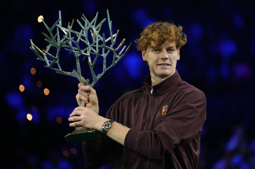 Sinner reclaims No. 1 ranking after beating Auger-Aliassime in Paris Masters final