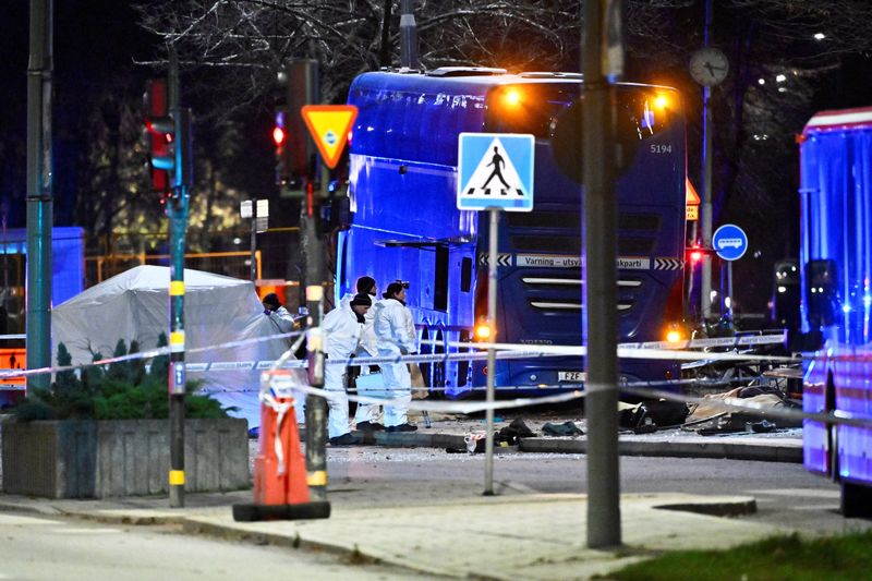 Several people killed as bus crashes into stop in Stockholm, police say