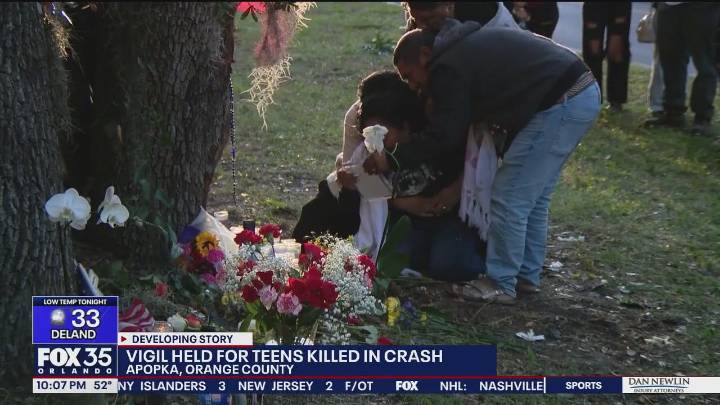 Vigil held for 3 teens killed in Apopka crash