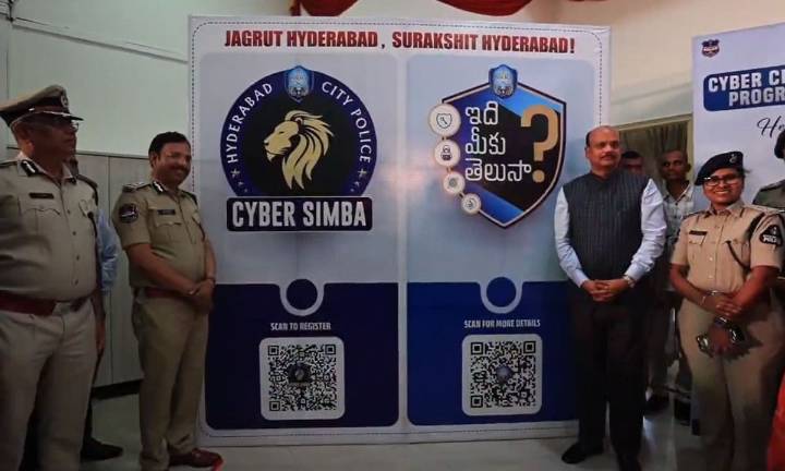 DGP Shivdhar Reddy and CP Sajjanar Flag Off Cyber Awareness Campaign in Hyderabad